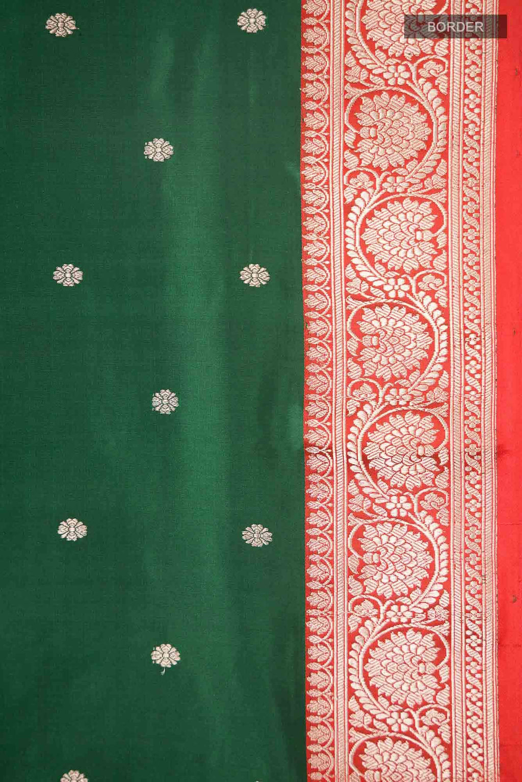 Green Banarasi Katan Silk Saree
