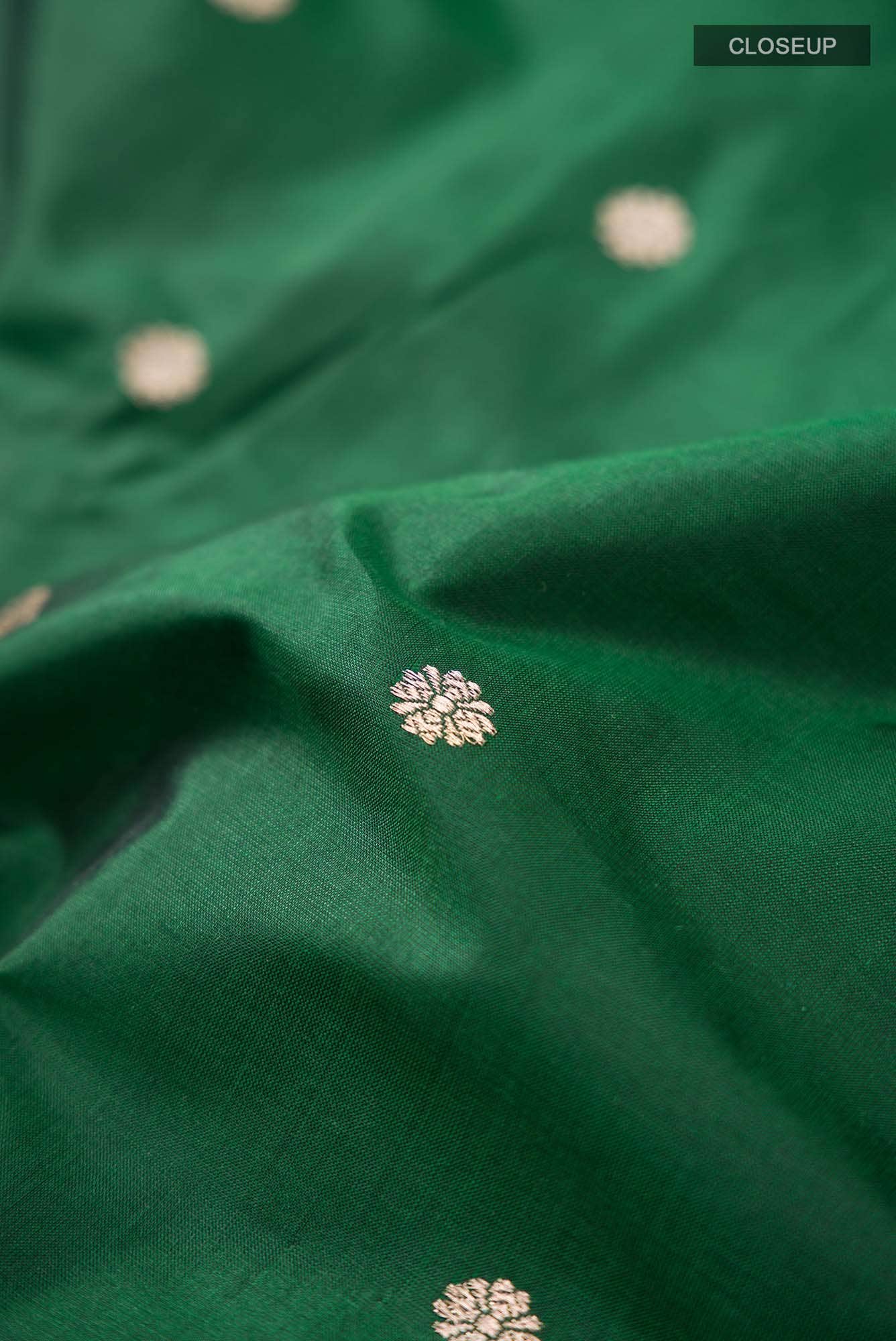 Green Banarasi Katan Silk Saree
