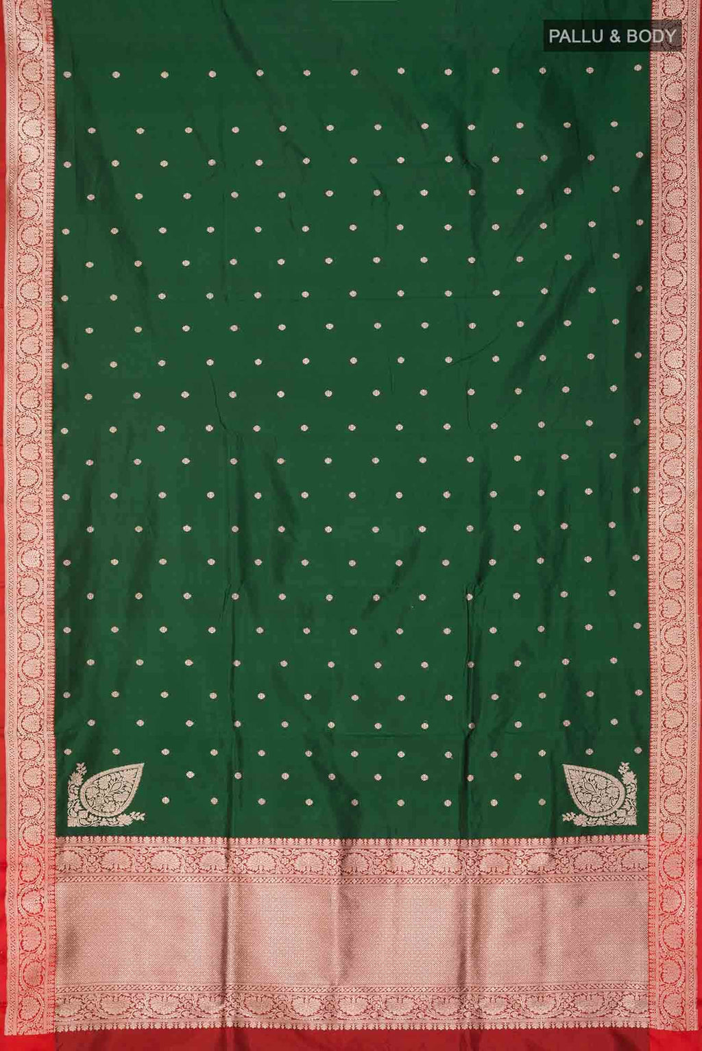 Green Banarasi Katan Silk Saree