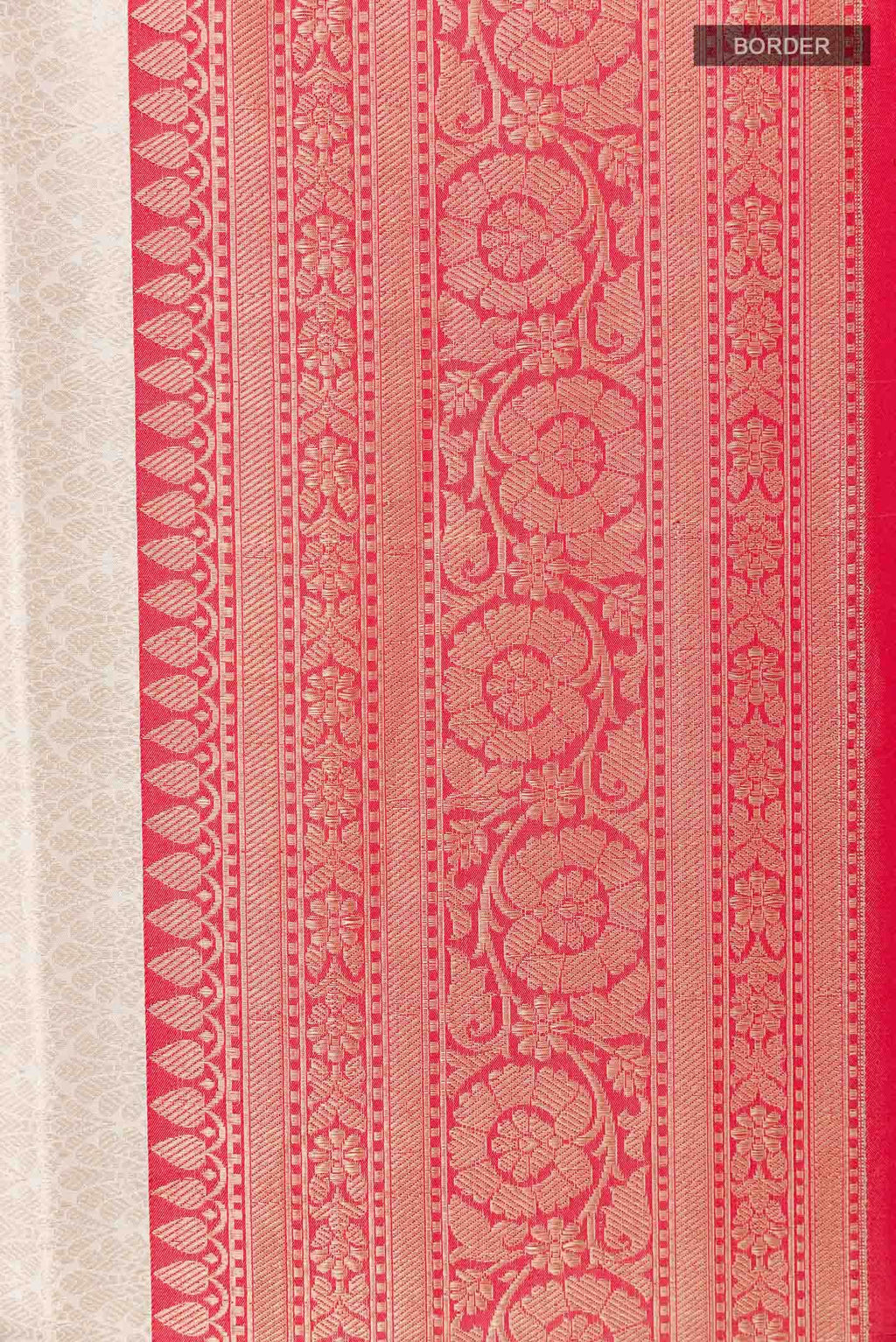 Off White Banarasi Silk Saree