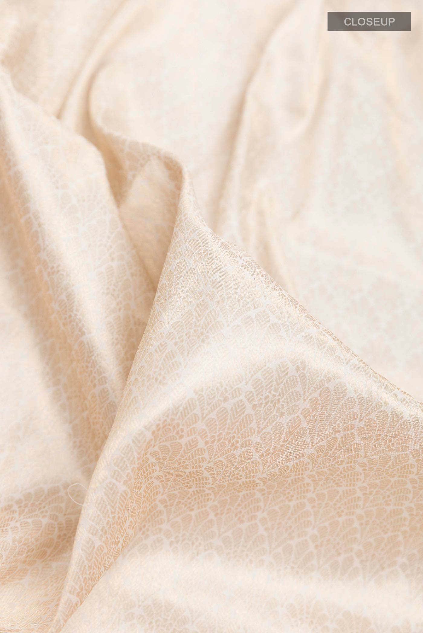 Off White Banarasi Silk Saree