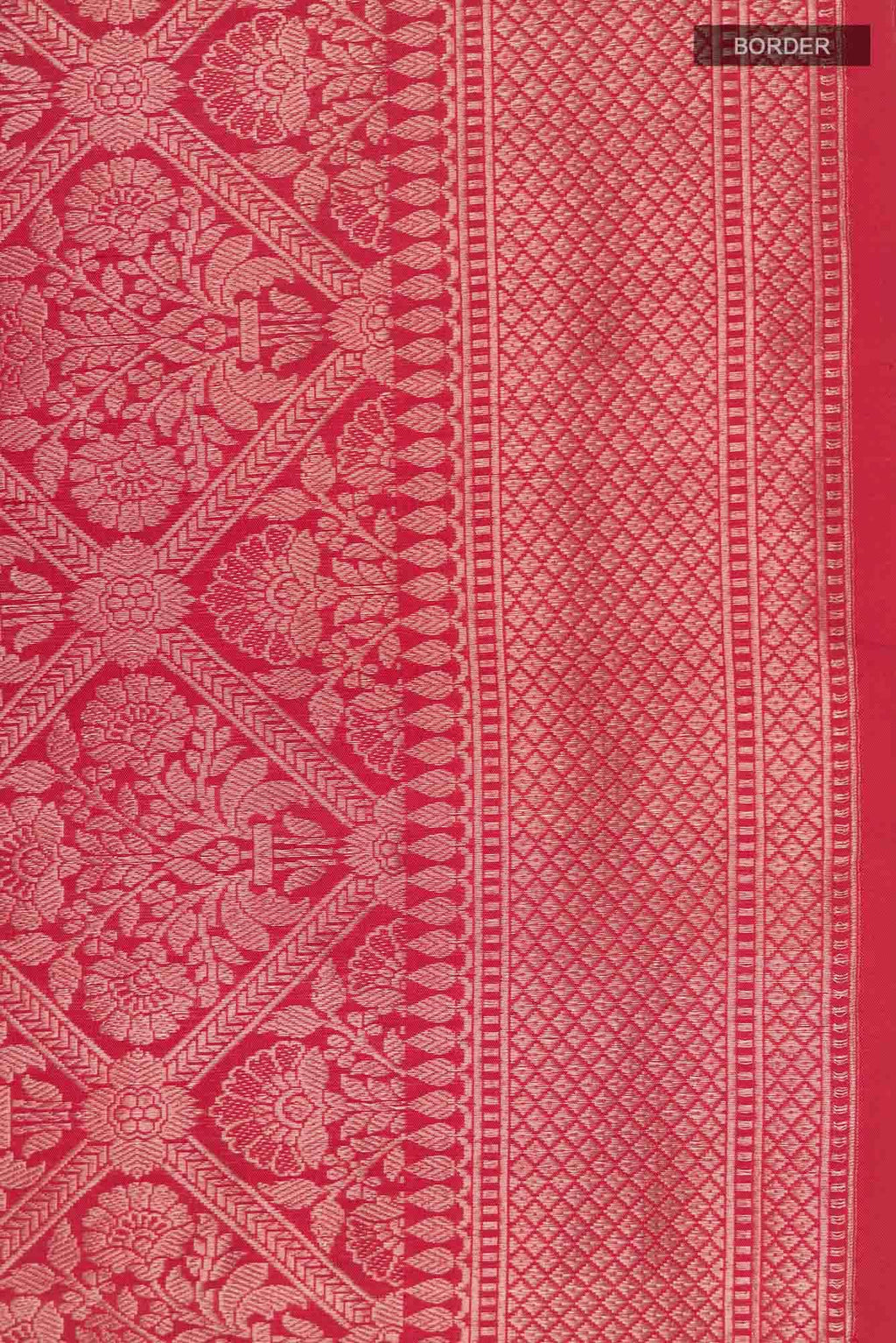 Red Banarasi Katan Silk Saree