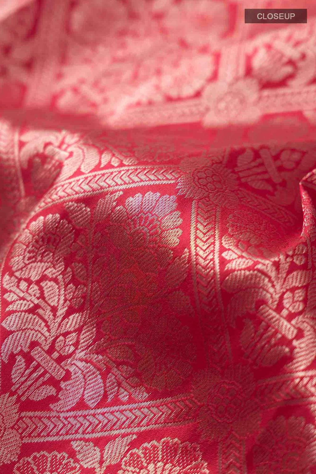 Red Banarasi Katan Silk Saree