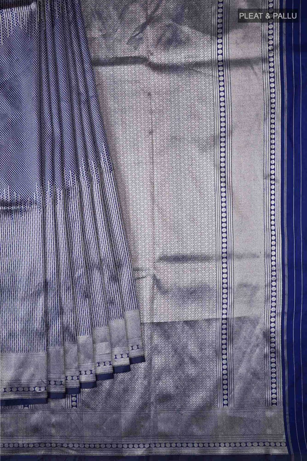 Blue Banarasi Katan Silk Saree