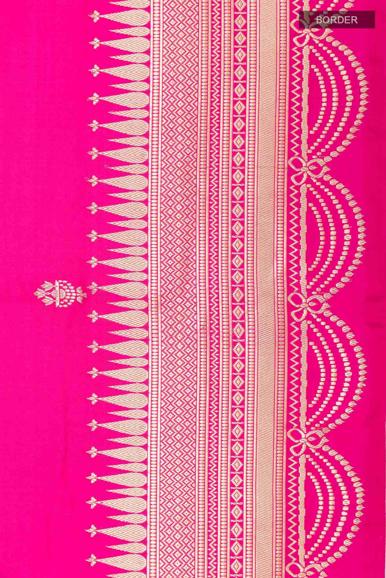 Pink Banarasi Katan Silk Saree