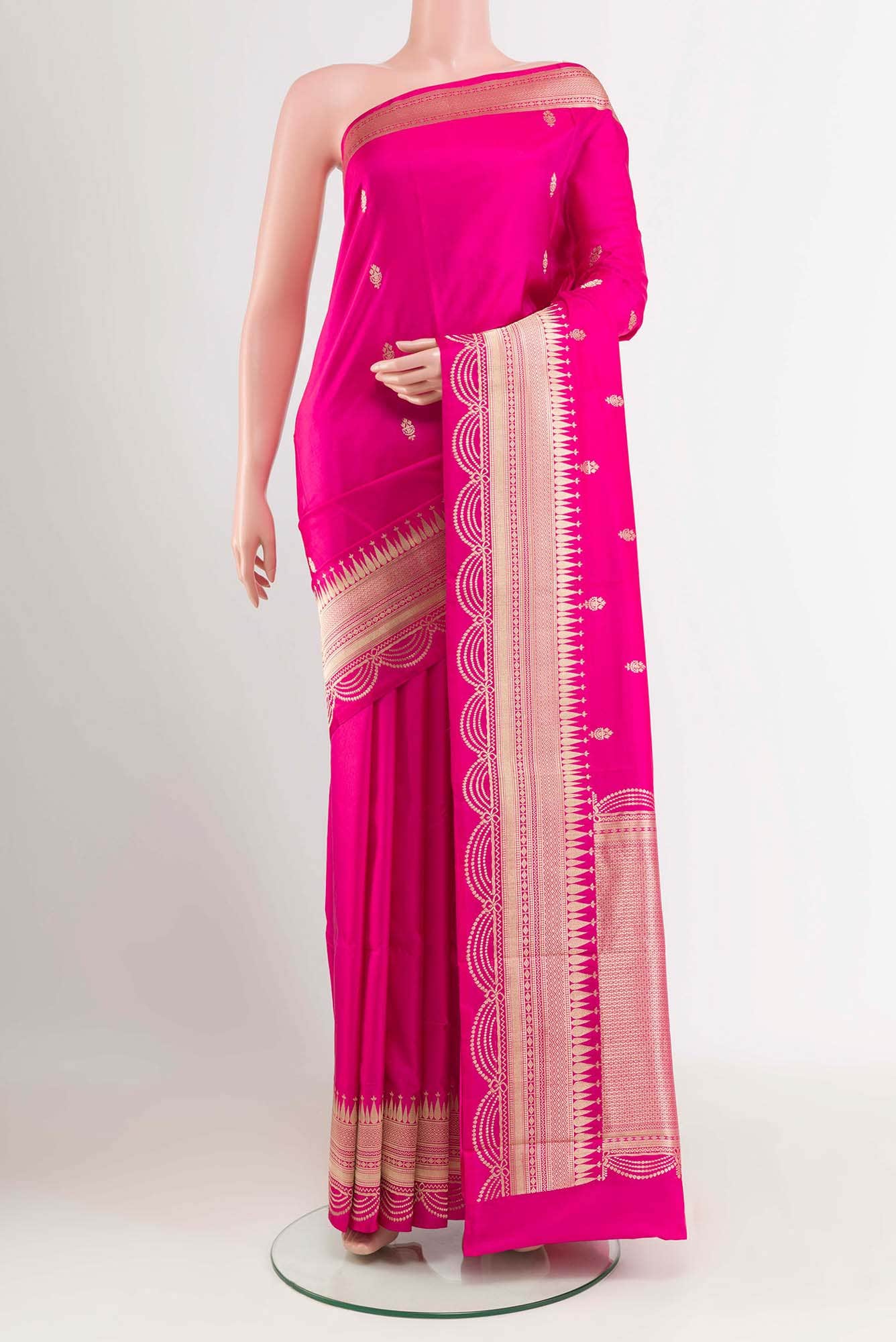 Pink Banarasi Katan Silk Saree