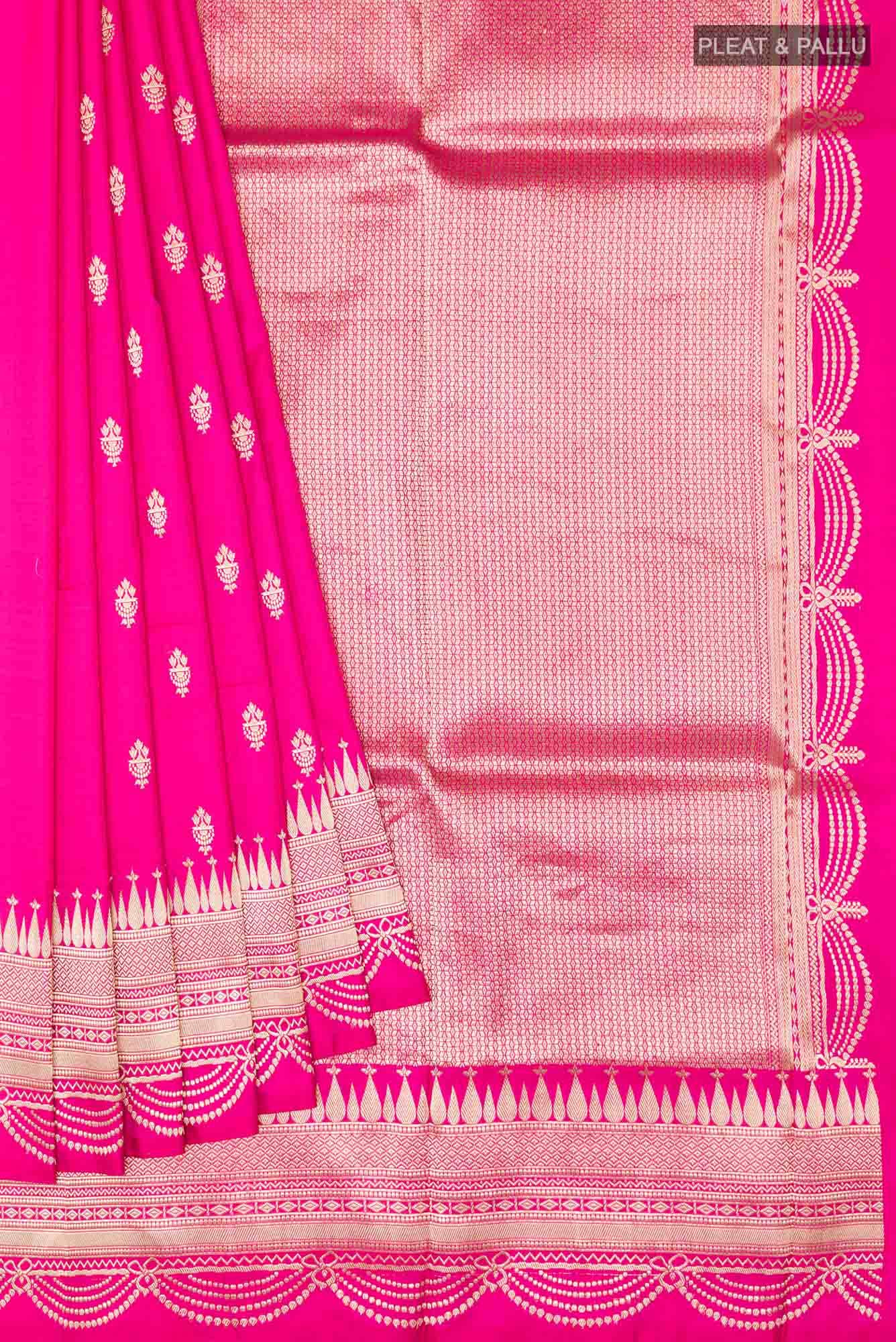 Pink Banarasi Katan Silk Saree