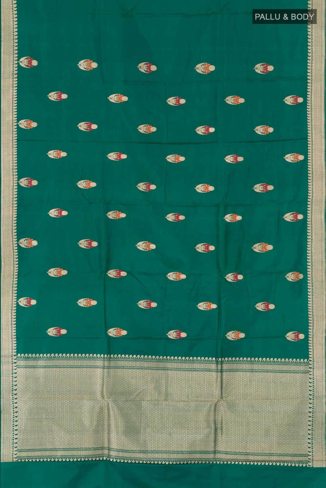 Green Banarasi Katan Silk Saree