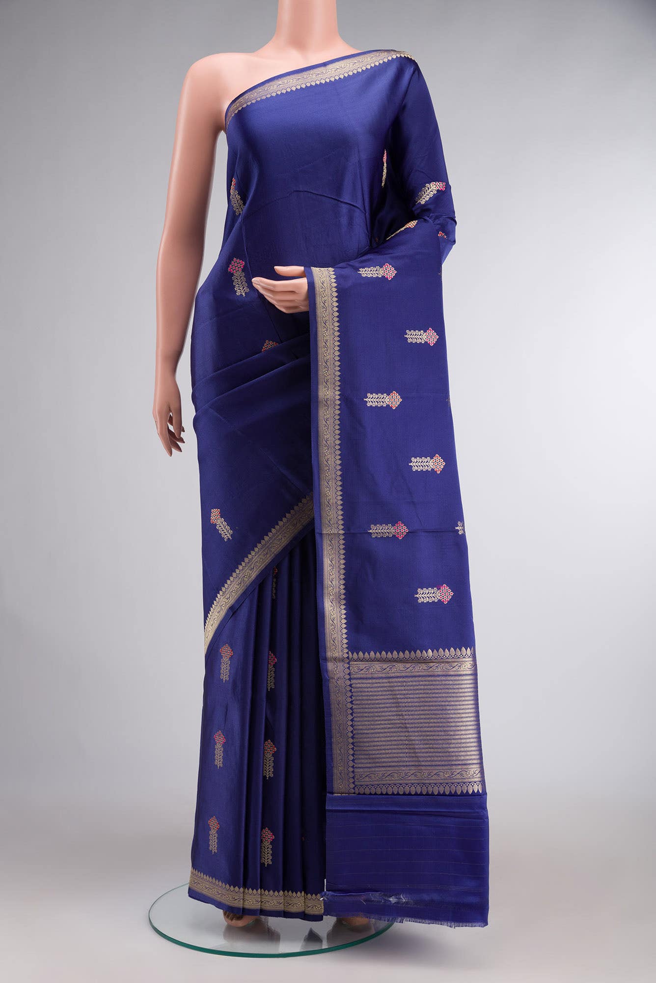 Blue Banarasi Silk Saree