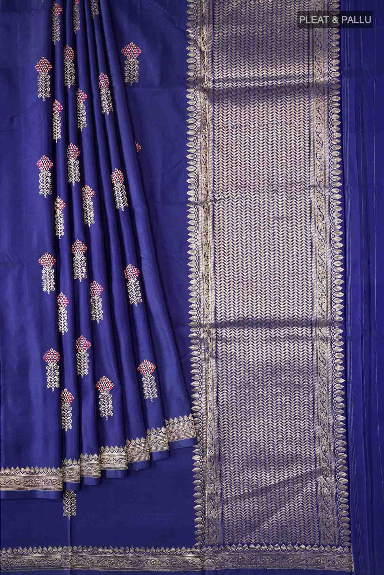 Blue Banarasi Silk Saree
