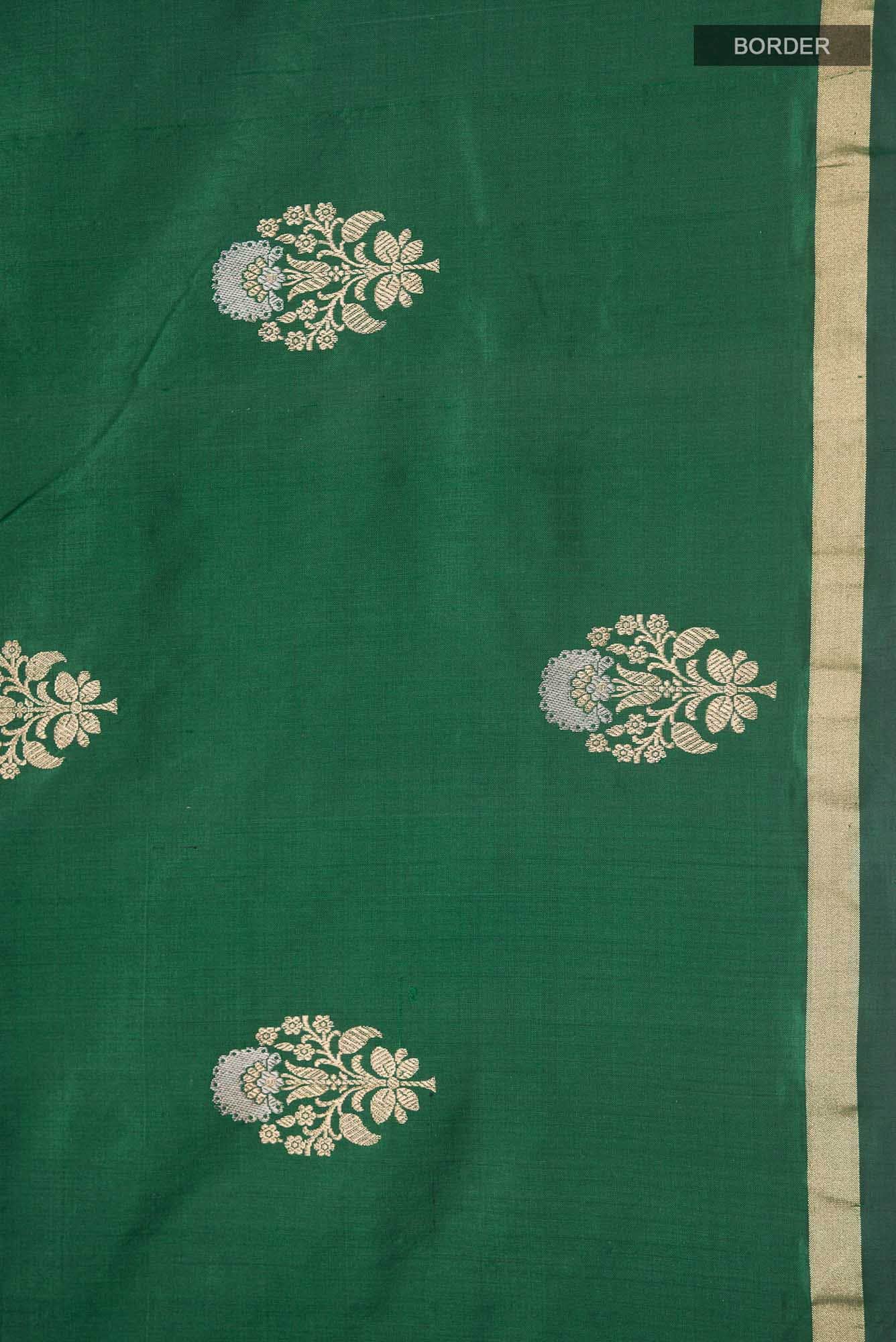 Green Banarasi Katan Silk Saree