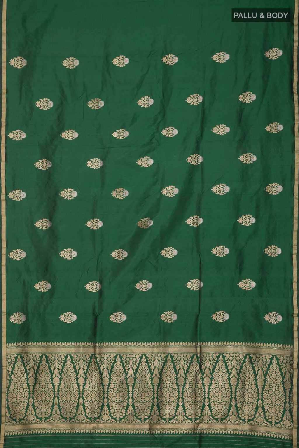 Green Banarasi Katan Silk Saree