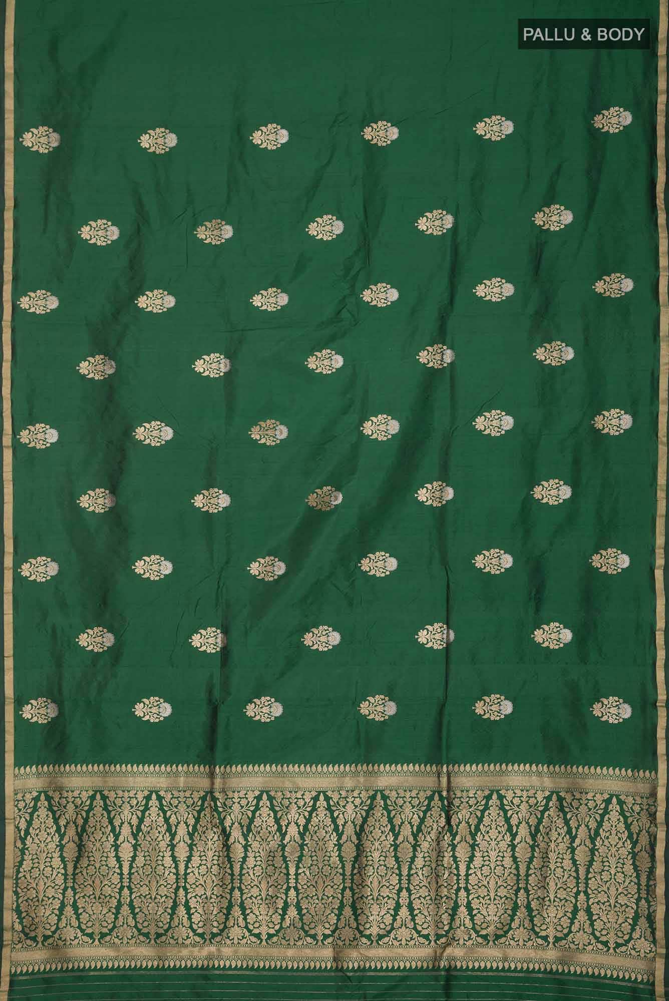 Green Banarasi Katan Silk Saree