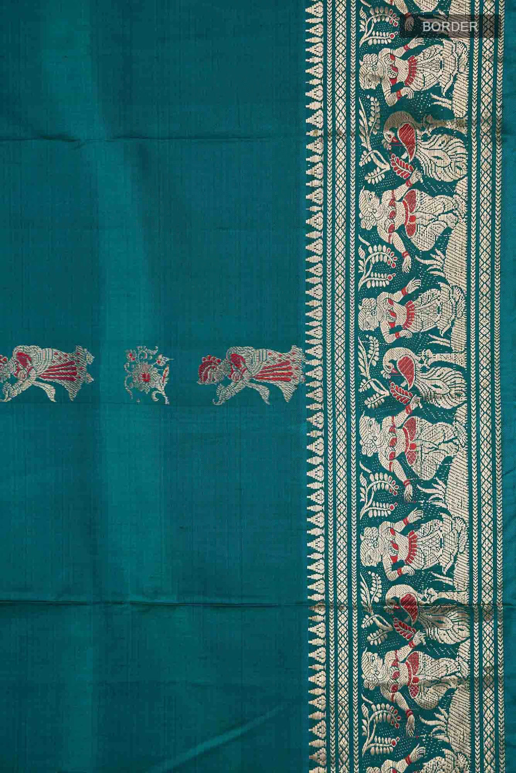 Blue Baluchari Silk Saree