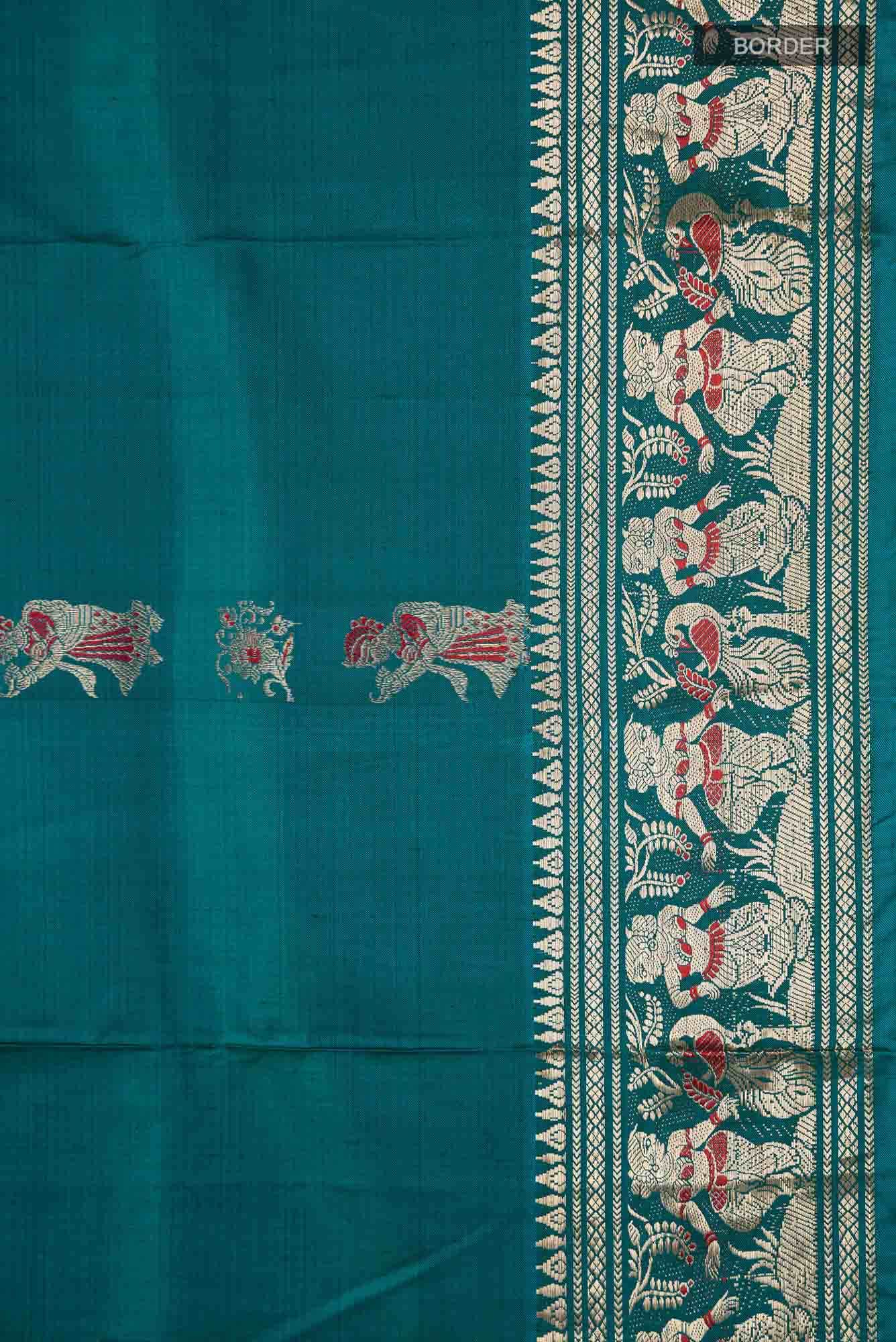 Blue Baluchari Silk Saree