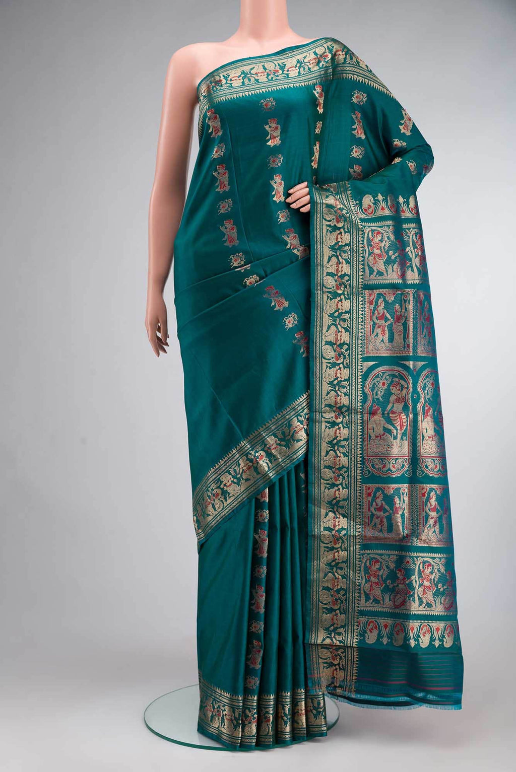 Blue Baluchari Silk Saree