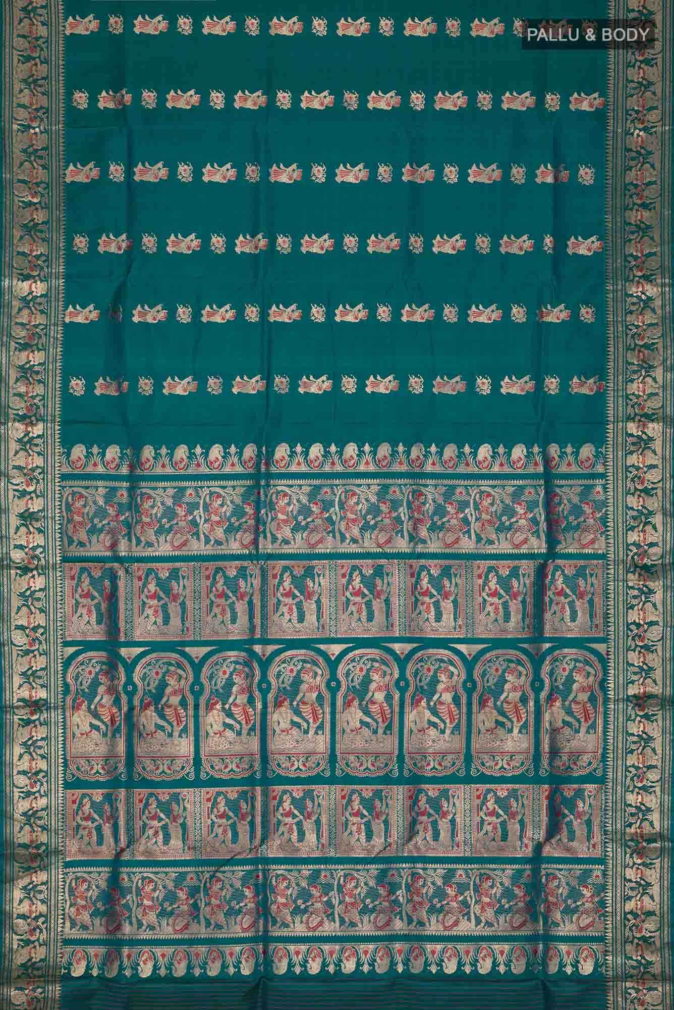 Blue Baluchari Silk Saree