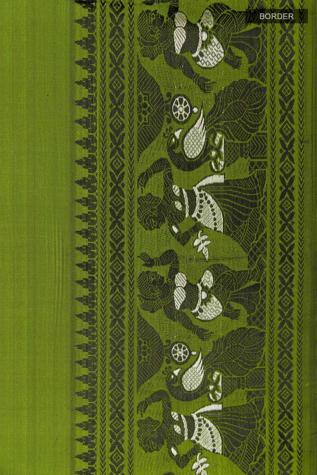 Green Baluchari Silk Saree