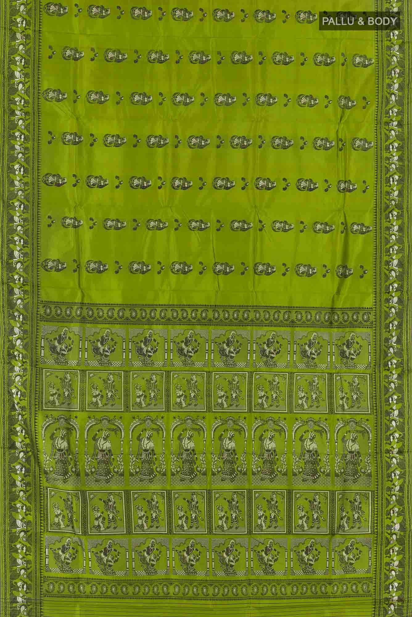 Green Baluchari Silk Saree