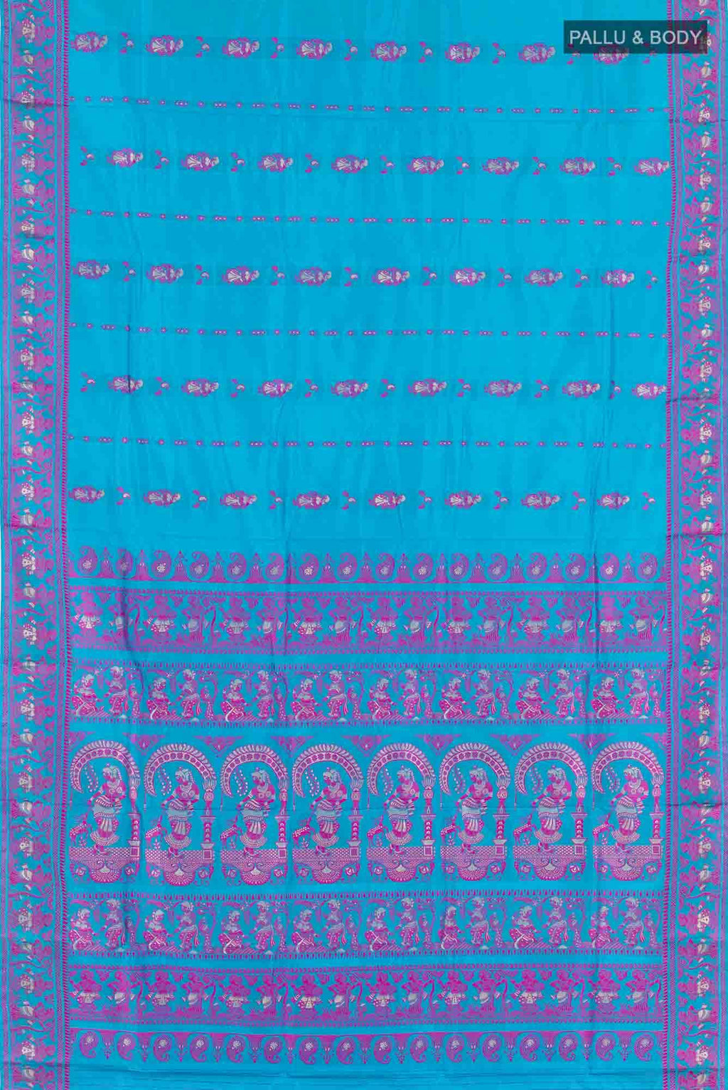 Blue Baluchari Silk Saree