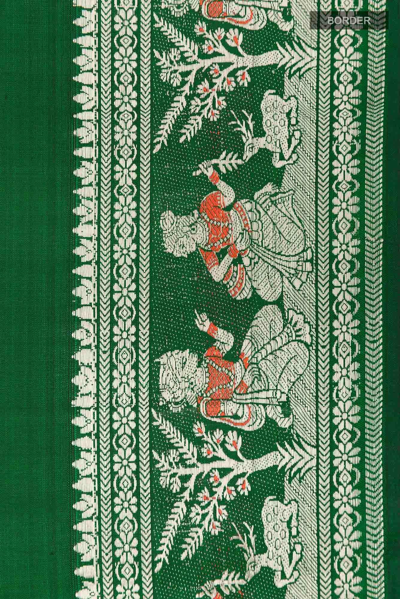 Green Baluchari Silk Saree