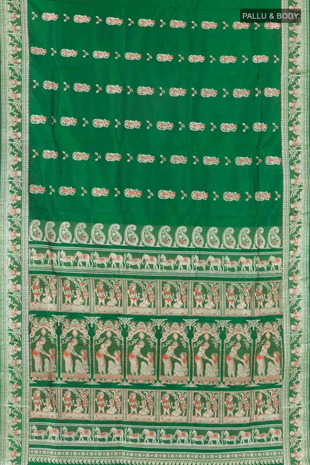 Green Baluchari Silk Saree