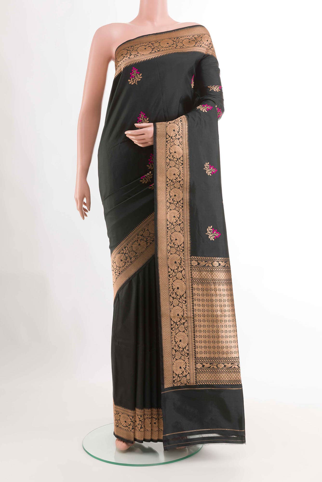 Black Soft Silk Saree