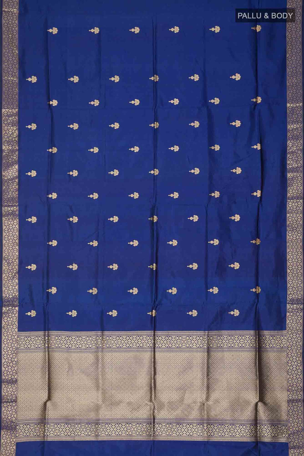Blue Banarasi Katan Silk Saree