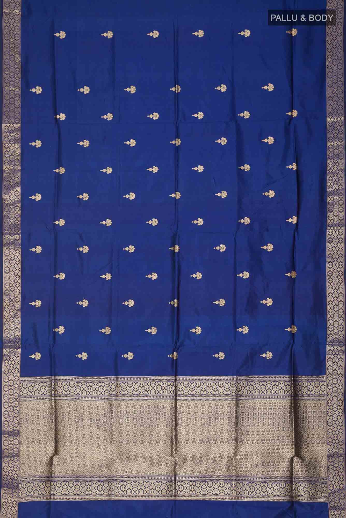 Blue Banarasi Katan Silk Saree