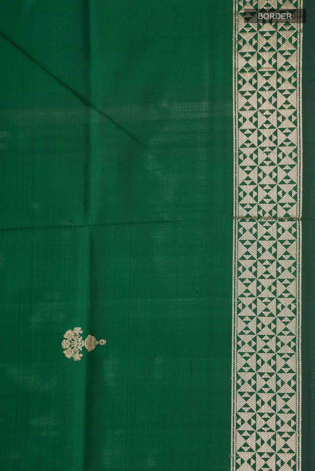 Green Banarasi Katan Silk Saree