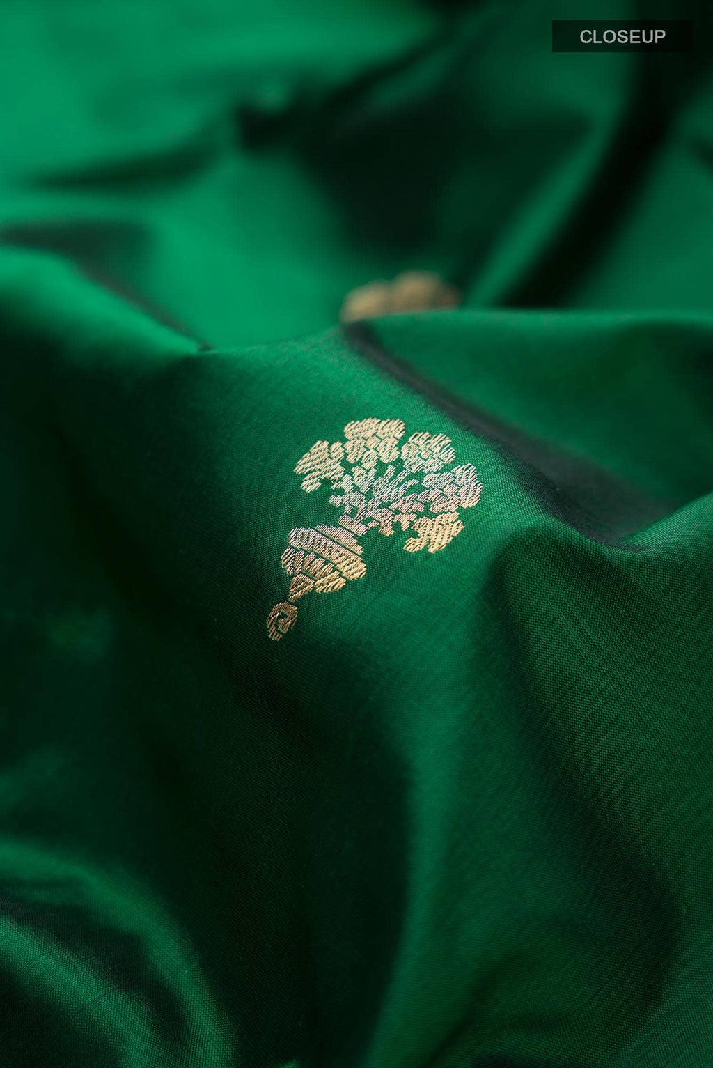 Green Banarasi Katan Silk Saree