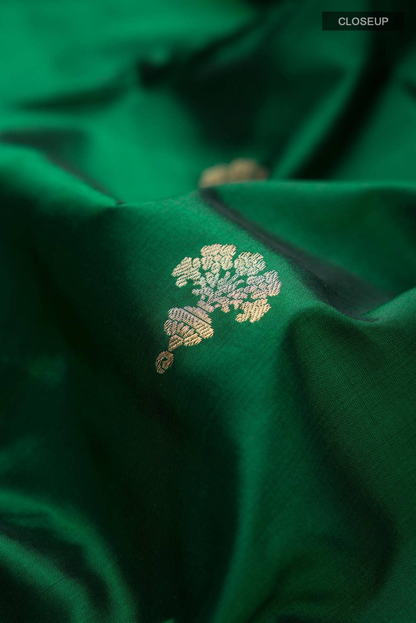 Green Banarasi Katan Silk Saree