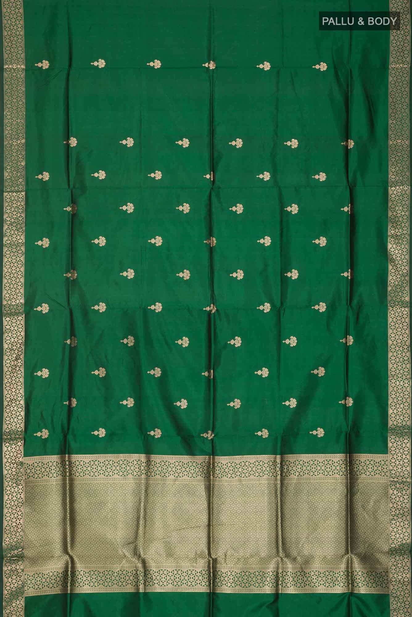 Green Banarasi Katan Silk Saree