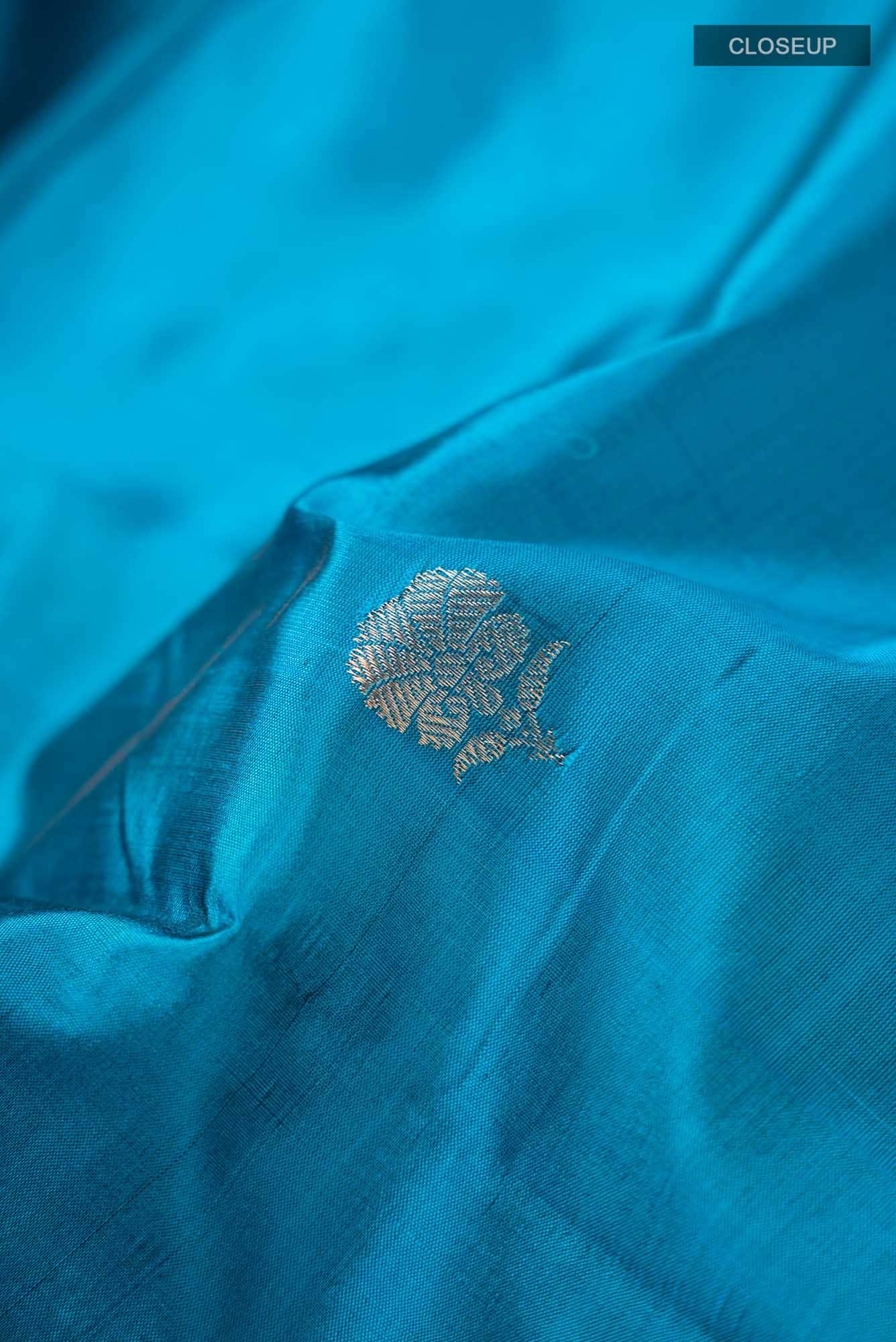 Blue Banarasi Katan Silk Saree