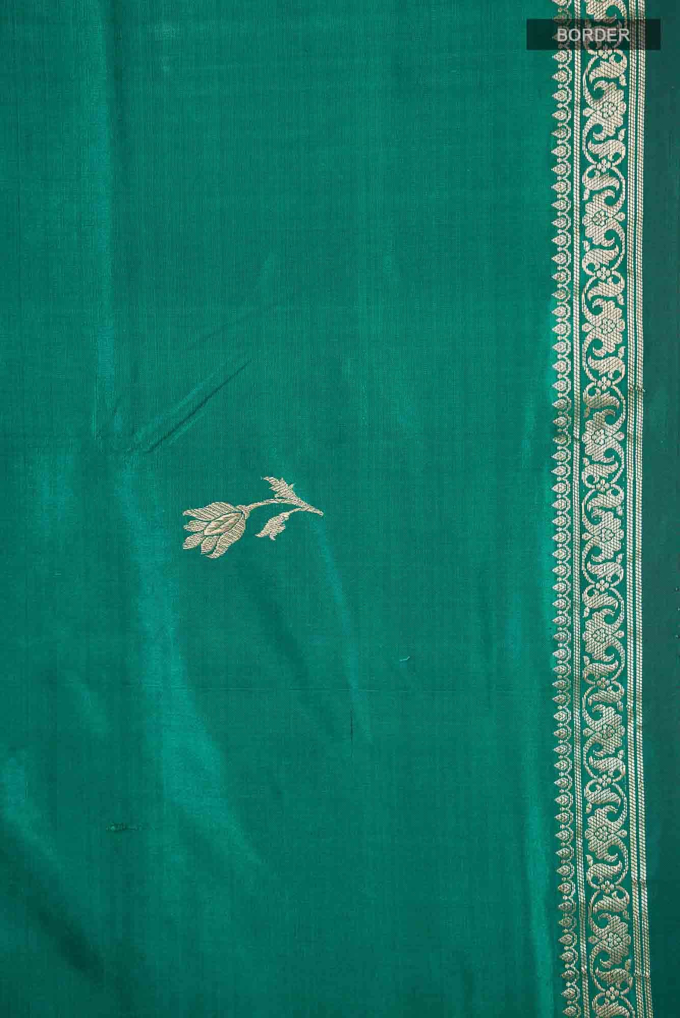 Green Banarasi Katan Silk Saree