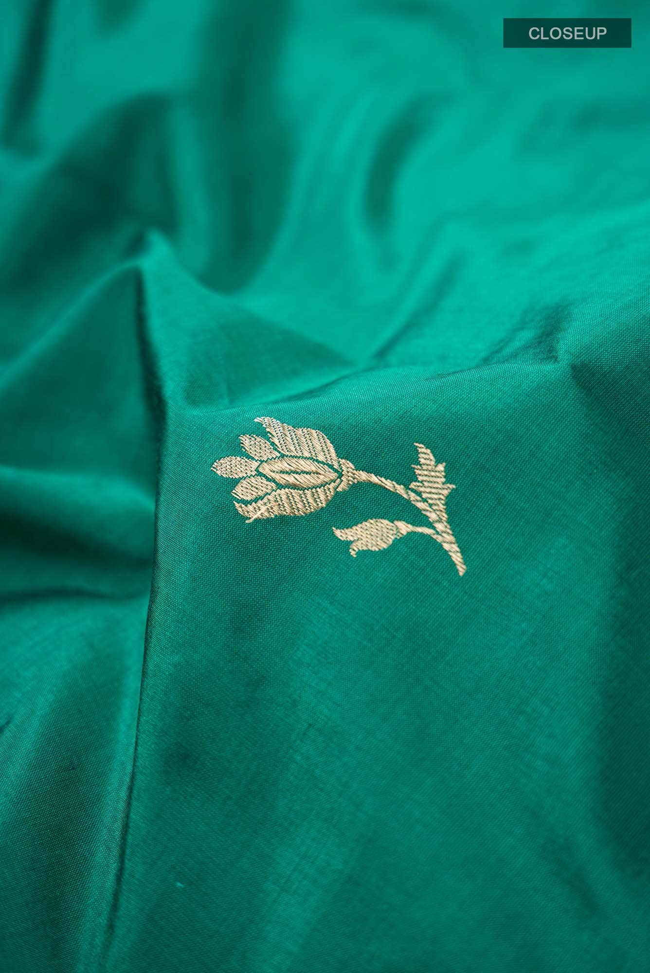 Green Banarasi Katan Silk Saree