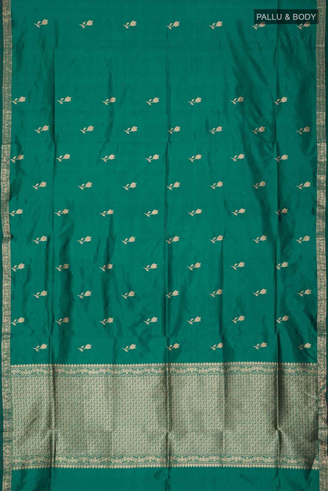 Green Banarasi Katan Silk Saree