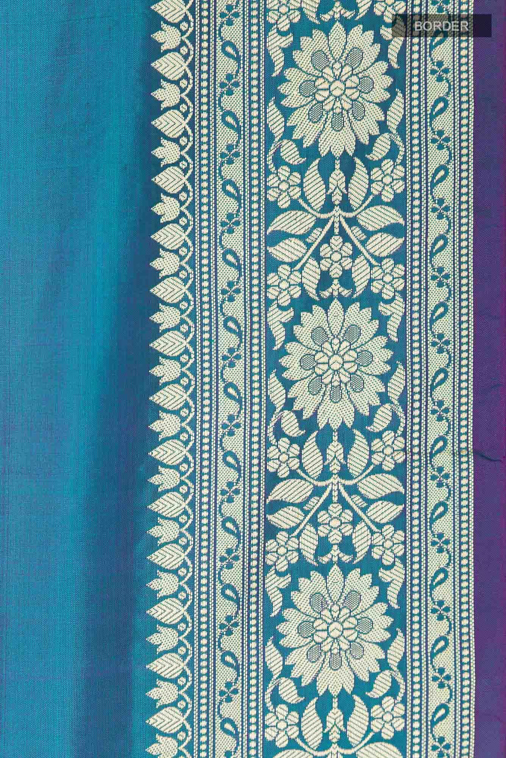Teal Banarasi Katan Silk Saree