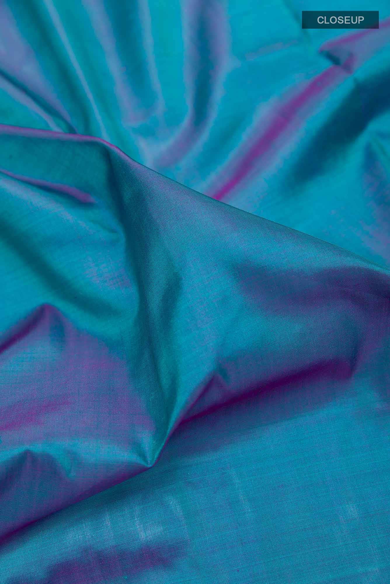 Teal Banarasi Katan Silk Saree