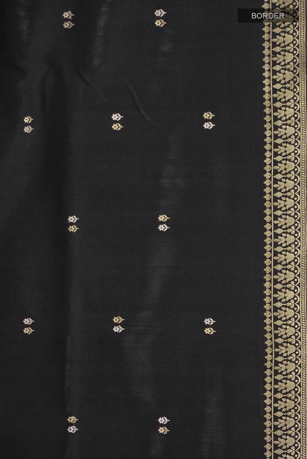 Black Banarasi Katan Silk Saree