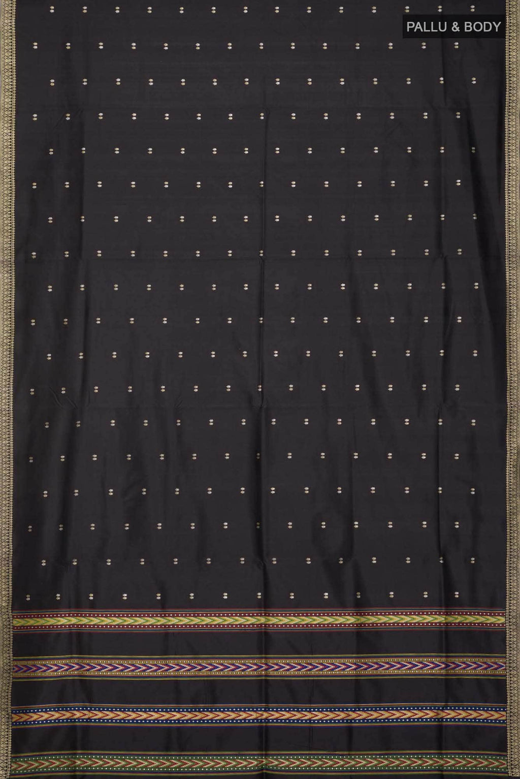 Black Banarasi Katan Silk Saree