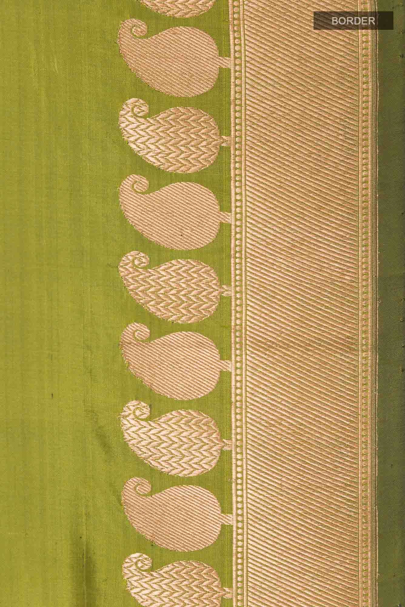 Green Banarasi Katan Silk Saree