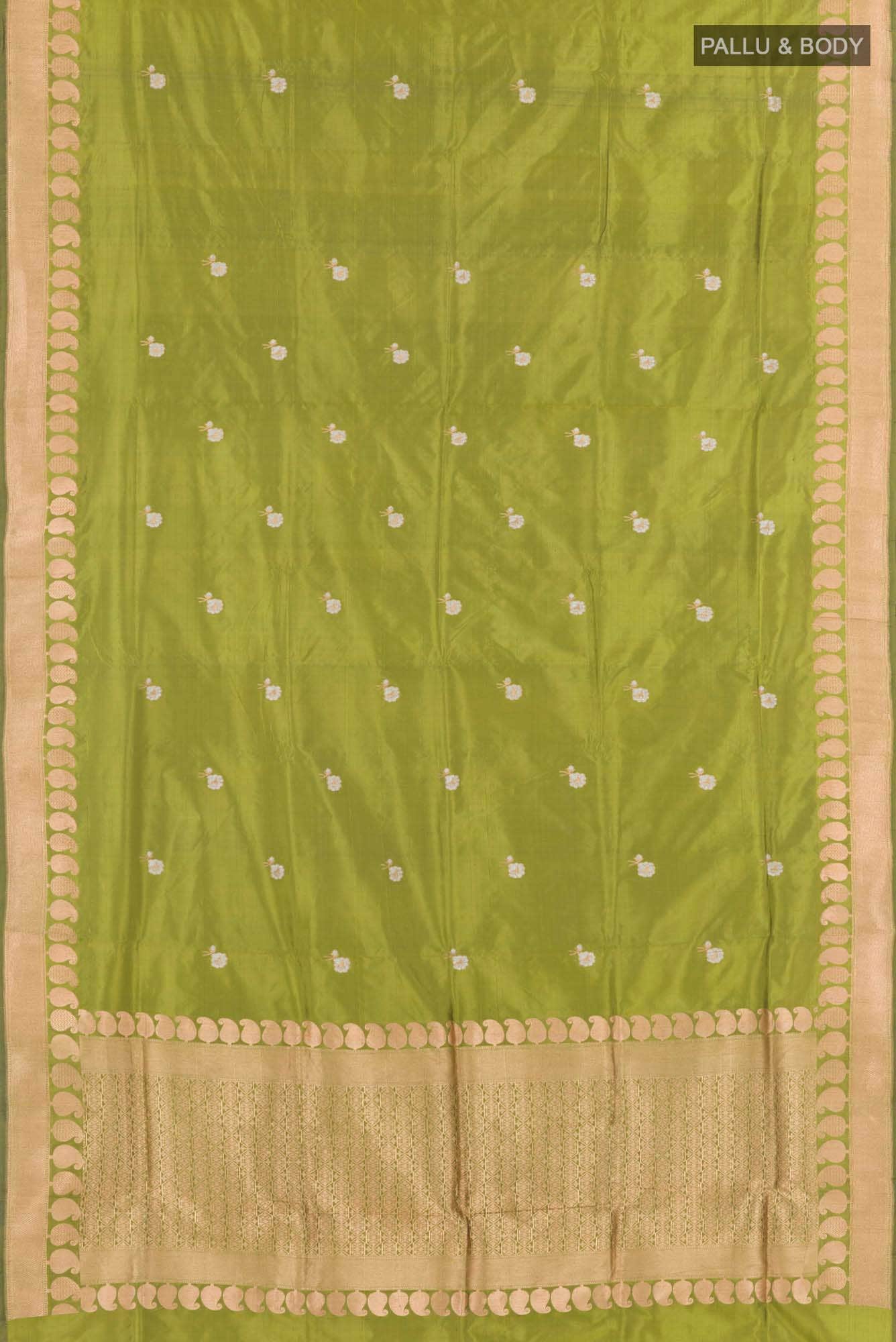 Green Banarasi Katan Silk Saree