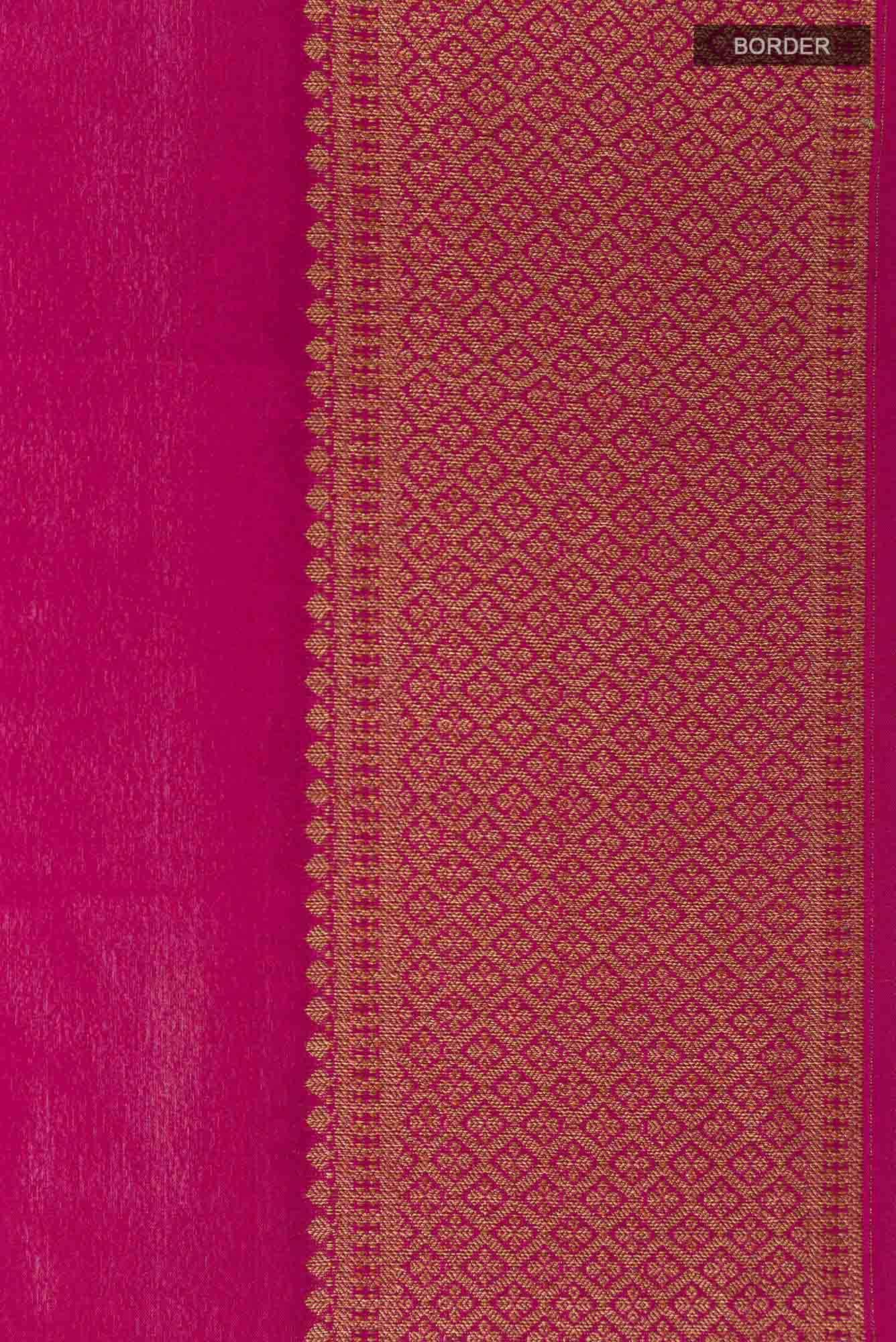 Dark Pink Crepe Saree