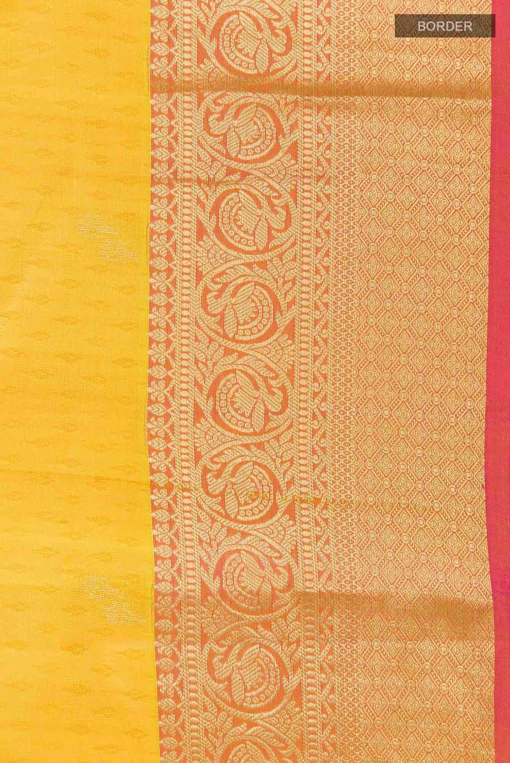 Mustard Kanchipuram Silk Saree