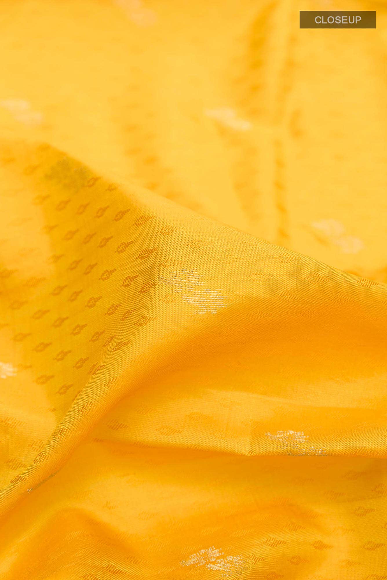 Mustard Kanchipuram Silk Saree