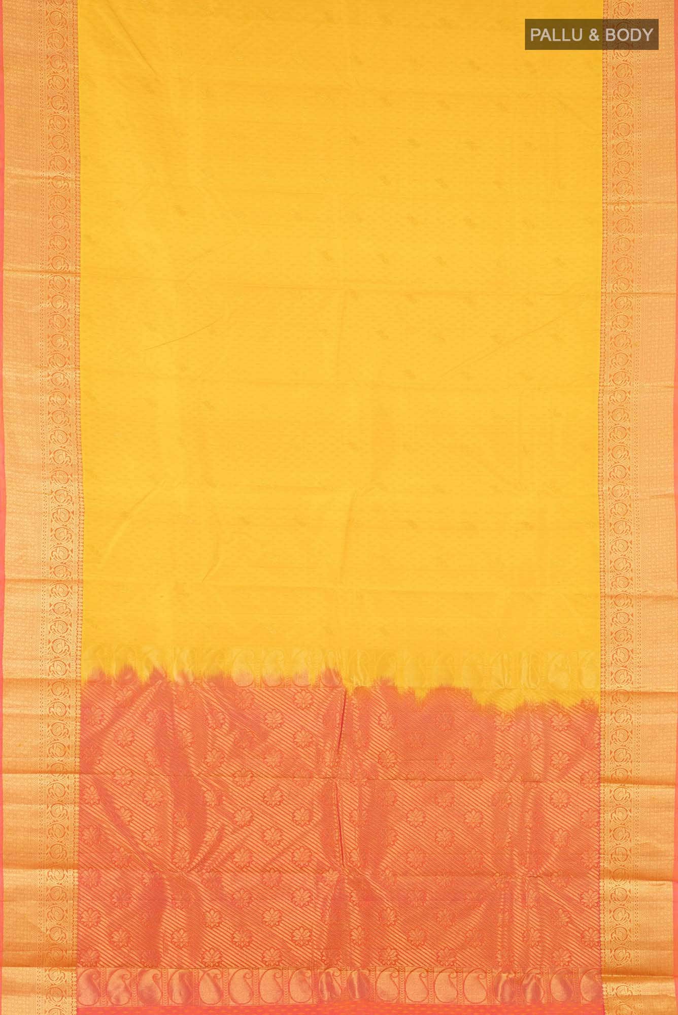 Mustard Kanchipuram Silk Saree