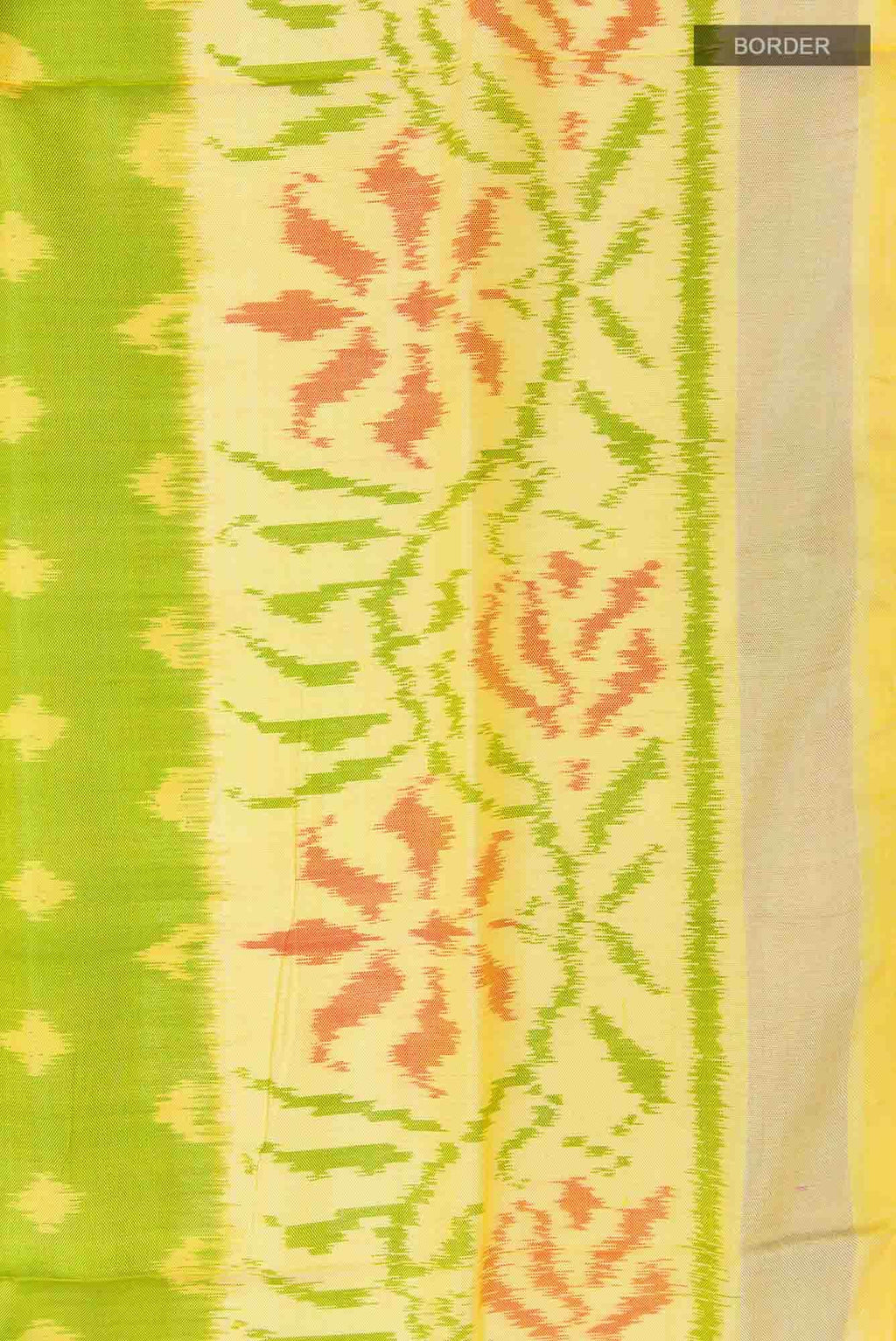 Parrot Green Rajkot Patola Silk Saree