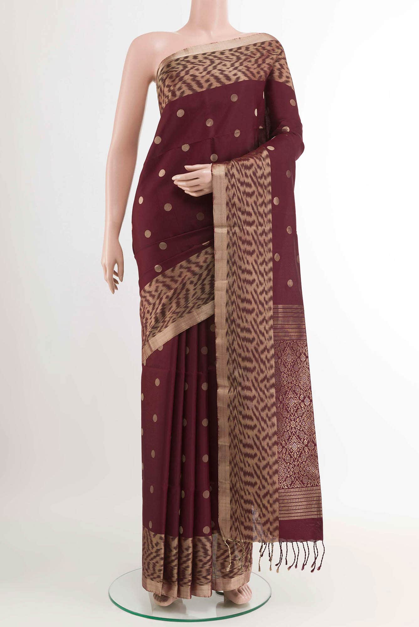 Maroon Soft Silk Saree