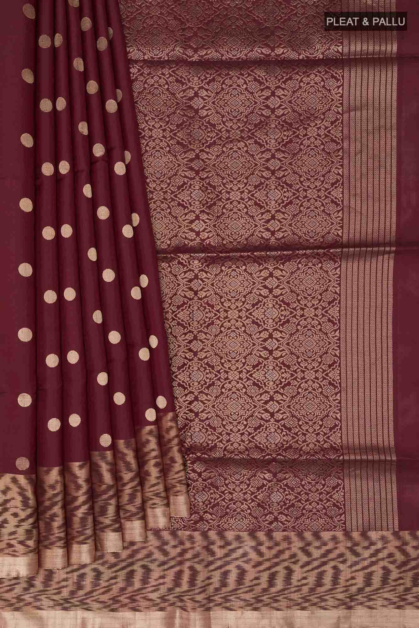 Maroon Soft Silk Saree